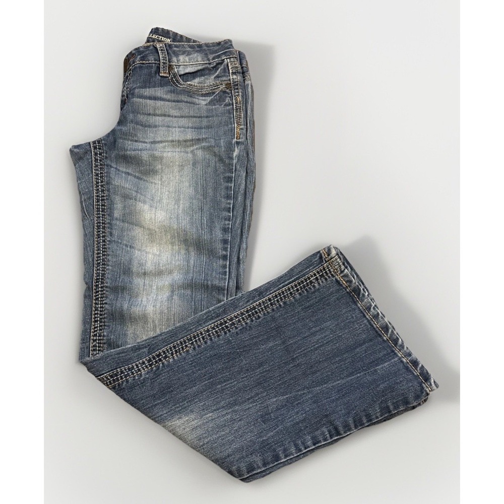 Vanity Bootcut Jeans Womens 27x31 Medium Wash Stretch Flare Denim